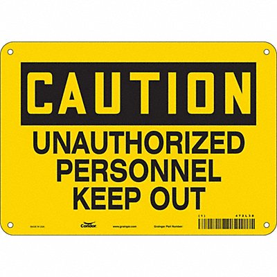 Safety Sign 7 inx10 in Polyethylene
