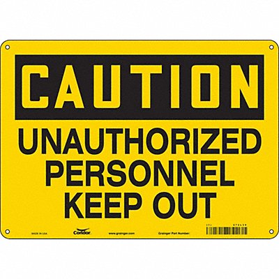 Safety Sign 10 in x 14 in Polyethylene