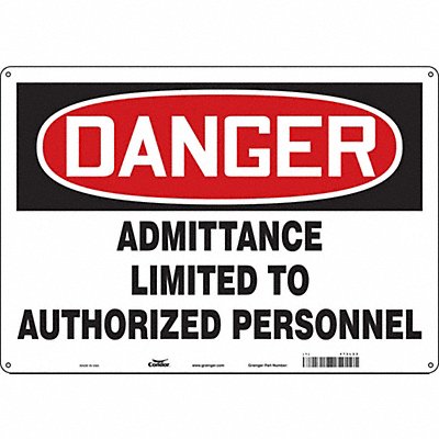 Safety Sign 14 inx20 in Aluminum