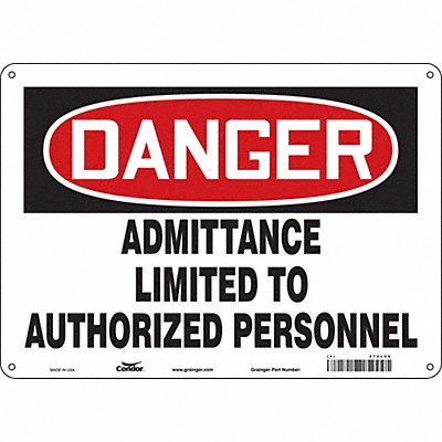 Safety Sign 10 inx14 in Polyethylene