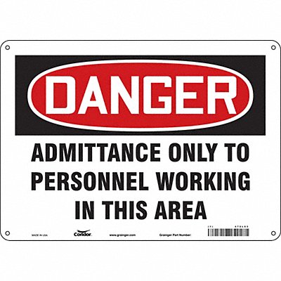 Safety Sign 10 in x 14 in Polyethylene