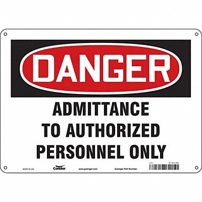 Safety Sign 10 inx14 in Polyethylene