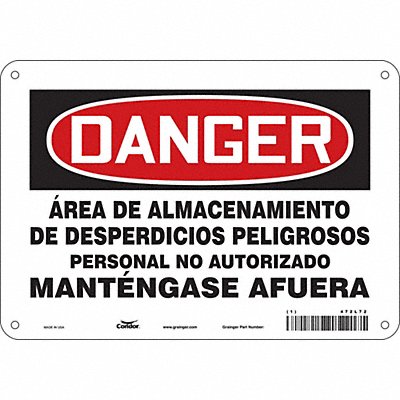 Safety Sign 7 in x 10 in Aluminum