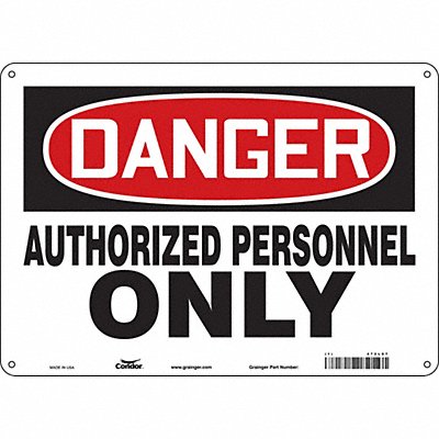 Safety Sign 10 inx14 in Aluminum