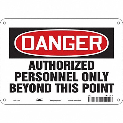 Safety Sign 7 in x 10 in Aluminum