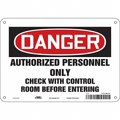 Safety Sign 7 inx10 in Polyethylene