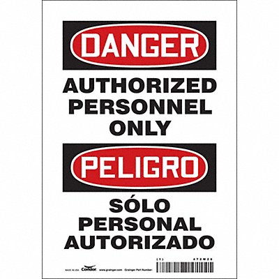 Safety Sign 10 inx7 in Vinyl