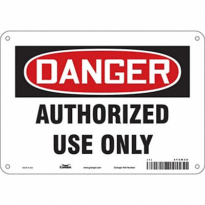 Safety Sign 7 inx10 in Polyethylene