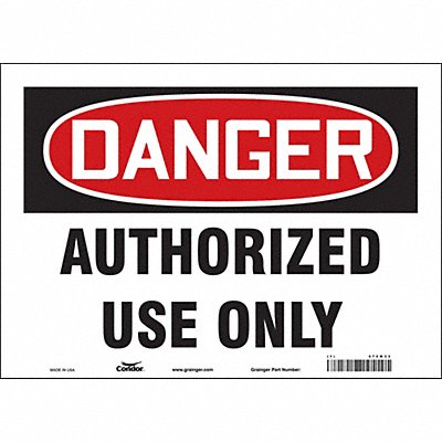 Safety Sign 10 in x 14 in Vinyl