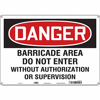 Safety Sign 14 in x 20 in Aluminum