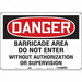 Safety Sign 14 in x 20 in Aluminum