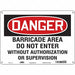 Safety Sign 10 inx14 in Polyethylene