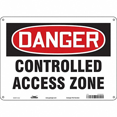 Safety Sign 10 inx14 in Polyethylene