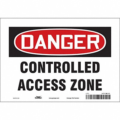 Safety Sign 7 in x 10 in Vinyl