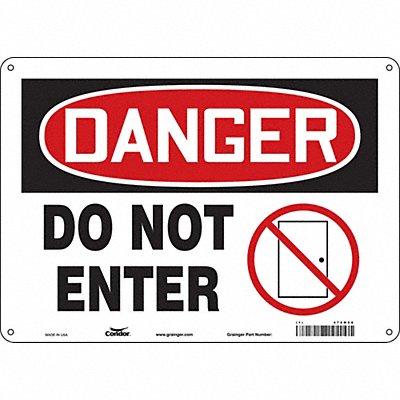 Safety Sign 10 inx14 in Polyethylene