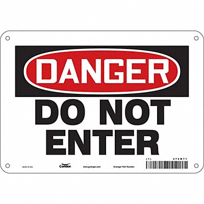 Safety Sign 7 in x 10 in Aluminum