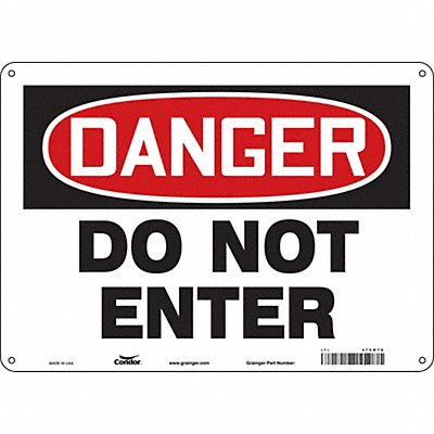 Safety Sign 10 inx14 in Polyethylene