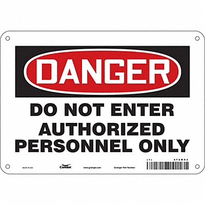 Safety Sign 7 inx10 in Polyethylene