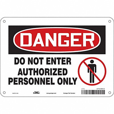 Safety Sign 7 inx10 in Polyethylene