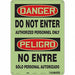 Safety Sign 14 in x 10 in Polyethylene