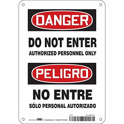 Safety Sign 10 inx7 in Polyethylene