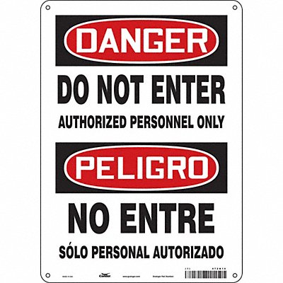 Safety Sign 14 inx10 in Polyethylene