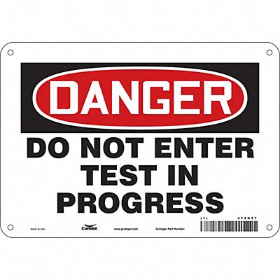 Safety Sign 7 in x 10 in Aluminum