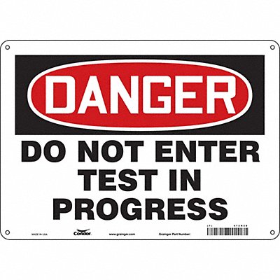 Safety Sign 10 inx14 in Aluminum