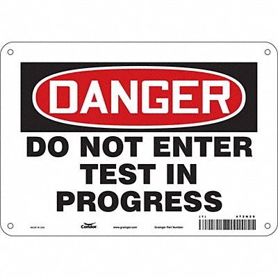 Safety Sign 7 inx10 in Polyethylene