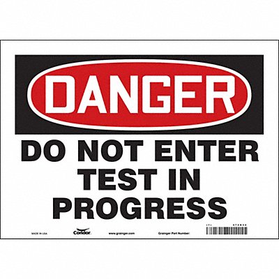 Safety Sign 10 in x 14 in Vinyl