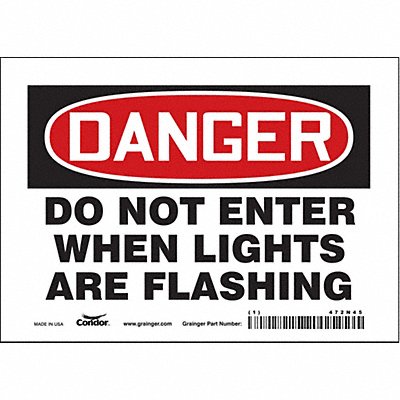 Safety Sign 5 in x 7 in Vinyl
