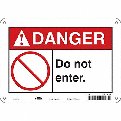 Safety Sign 7 in x 10 in Aluminum