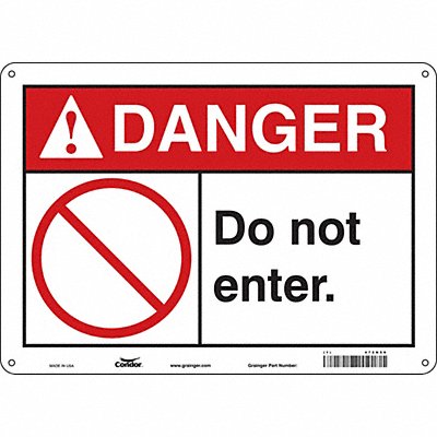 Safety Sign 10 in x 14 in Polyethylene