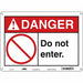 Safety Sign 10 in x 14 in Polyethylene