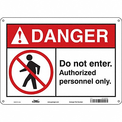 Safety Sign 10 inx14 in Polyethylene