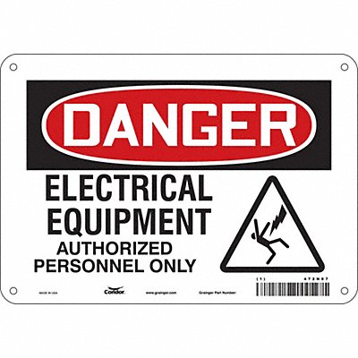 Safety Sign 7 in x 10 in Aluminum