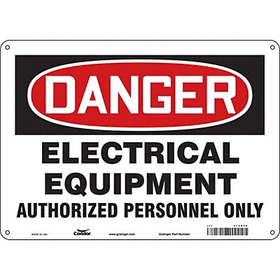 J6924 Safety Sign 10 inx14 in Polyethylene