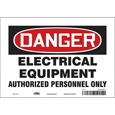J6924 Safety Sign 7 inx10 in Vinyl