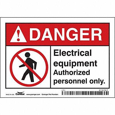 Safety Sign 3.5in x 5in Vinyl