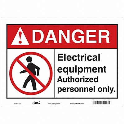 Safety Sign 10 in x 14 in Vinyl