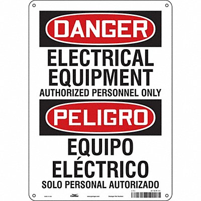 Safety Sign 14 inx10 in Aluminum