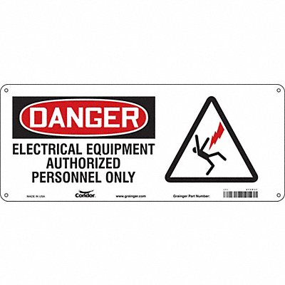 Safety Sign 7 in x 17 in Aluminum