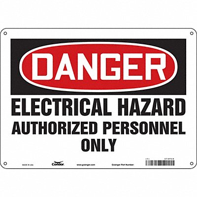J6925 Safety Sign 10 inx14 in Aluminum