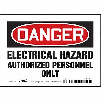J6925 Safety Sign 5 inx7 in Vinyl