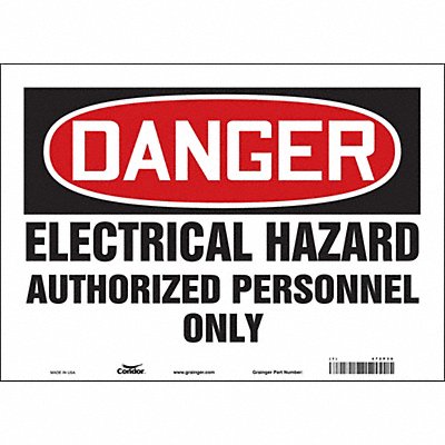 J6925 Safety Sign 10 inx14 in Vinyl