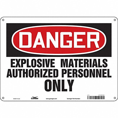 Safety Sign 10 in x 14 in Polyethylene