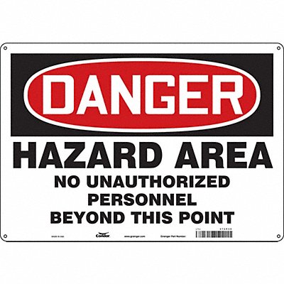 Safety Sign 14 inx20 in Aluminum