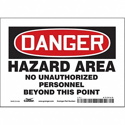 Safety Sign 5 in x 7 in Vinyl