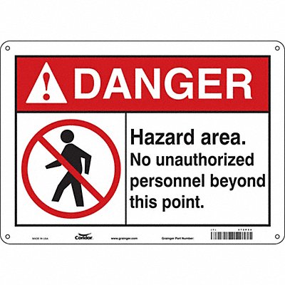 Safety Sign 10 in x 14 in Vinyl