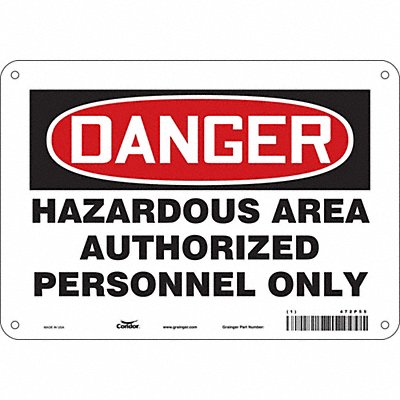 Safety Sign 7 in x 10 in Aluminum